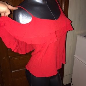 Cherry red blouse
